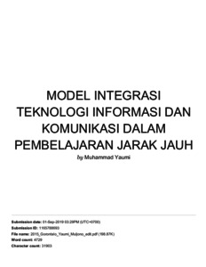 Model Integrasi Teknologi Informasi Dan Komunikasi Dalam Pembelajaran ...